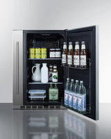 Shallow Depth 24" Wide Built-in All-refrigerator With Slide-out Storage Compartment