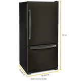 33-inch wide Bottom-Freezer Refrigerator - 22 cu. ft.