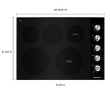 30" Electric Cooktop with 5 Elements and Knob Controls