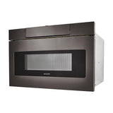 24 in. 1.2 cu. ft. 950W Sharp Black Stainless Steel Microwave Drawer Oven