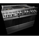 NOIR™ 48" Gas Professional-Style Range with Chrome-Infused Griddle and Grill