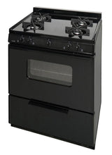 30 in. Freestanding Battery-Generated Spark Ignition Gas Range in Black