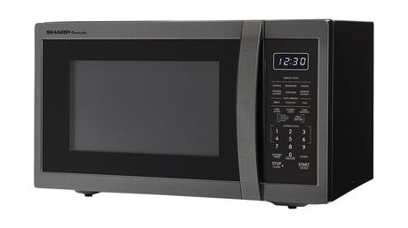 Sharp 1.4 cu. ft. 1100W Black Stainless Steel Countertop Microwave Oven