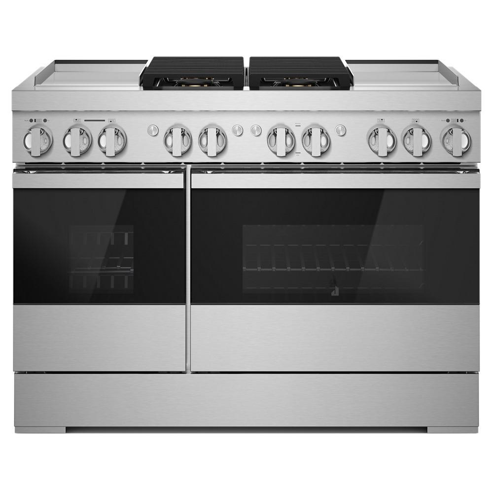 NOIR™ 48" Dual-Fuel Professional Range with Dual Chrome-Infused Griddles