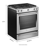 30-Inch 5 Burner Gas Convection Slide-In Range with Baking Drawer