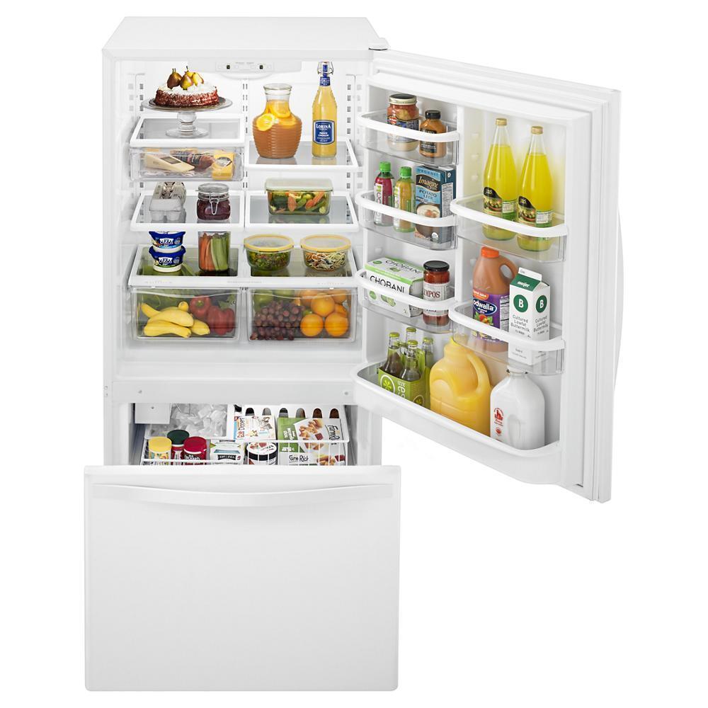 33-inches wide Bottom-Freezer Refrigerator with SpillGuard™ Glass Shelves - 22 cu. ft