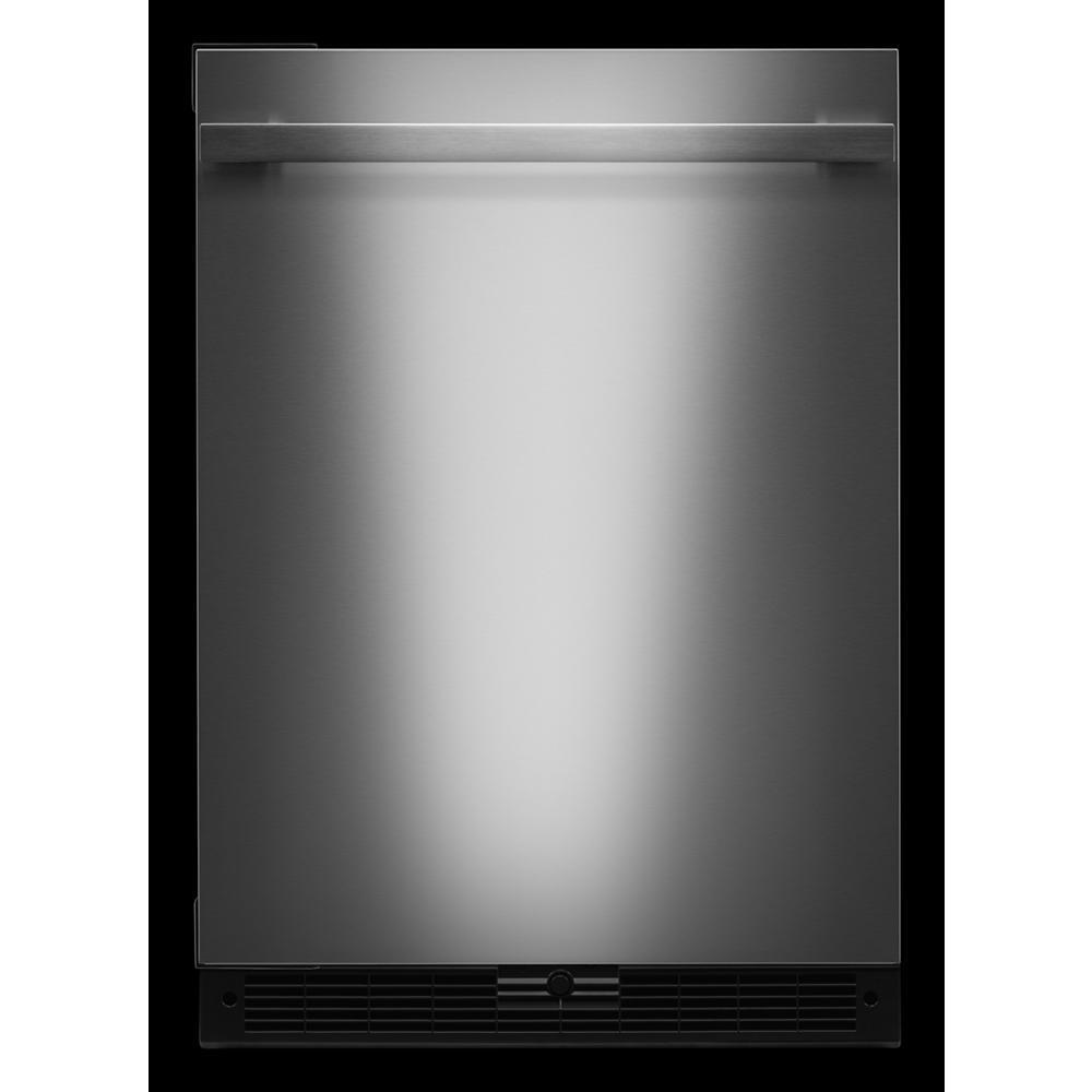 NOIR™ 24" Under Counter Solid Door Refrigerator, Left Swing