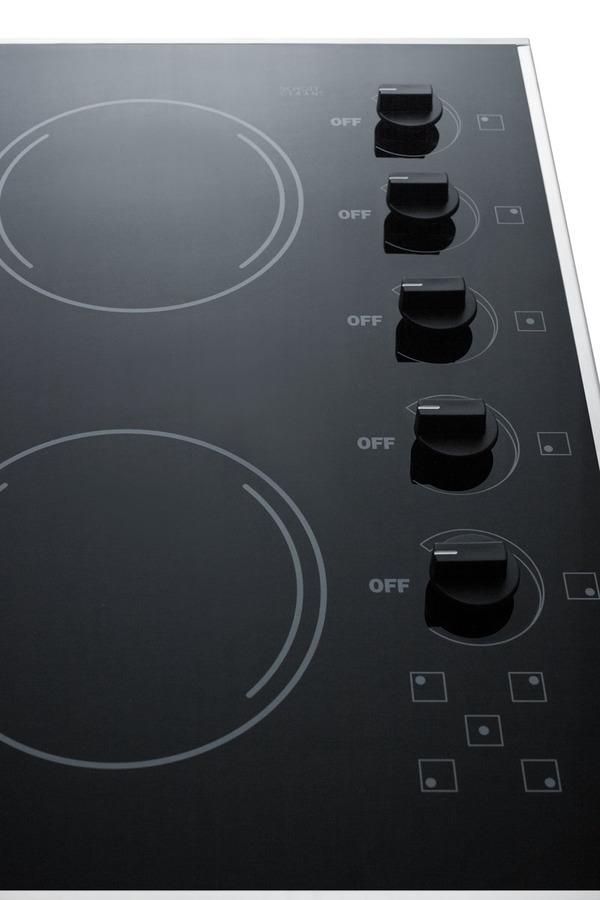 27" Wide 230v 5-burner Radiant Cooktop