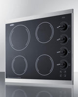 24" Wide 230v 4-burner Radiant Cooktop