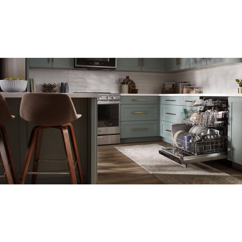 Fingerprint Resistant Quiet Dishwasher with 3rd Rack & Large Capacity