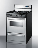 24" Wide Gas Range, Open Burners