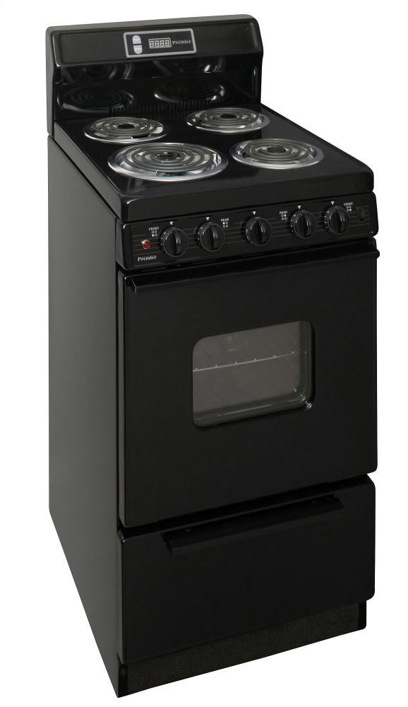 20 in. Freestanding Electric Range in Black