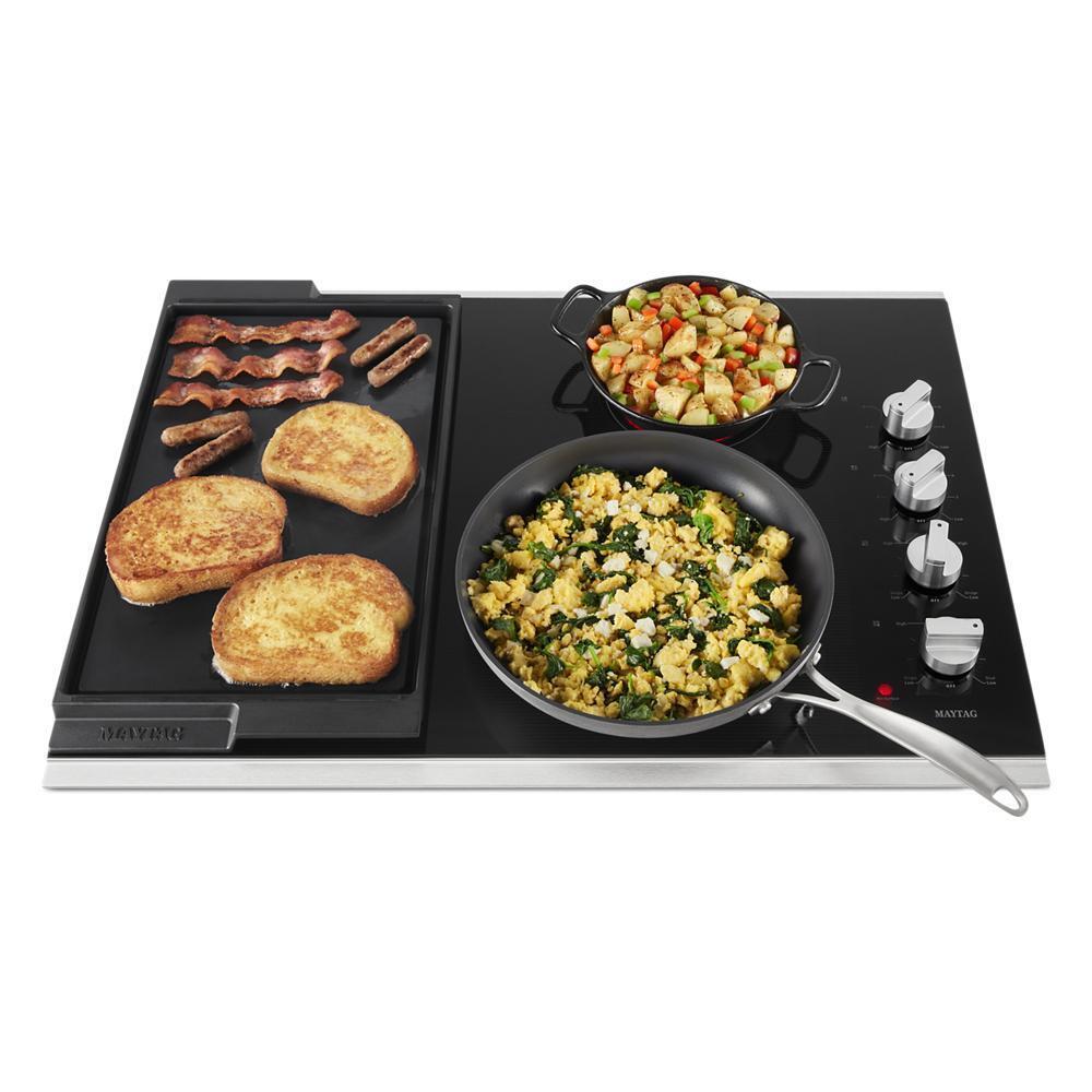 30-Inch Electric Cooktop with Reversible Grill and Griddle