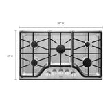 36-inch Wide Gas Cooktop with DuraGuard™ Protective Finish