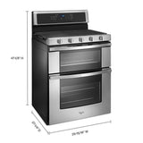 6.0 Cu. Ft. Gas Double Oven Range with EZ-2-Lift™ Hinged Grates