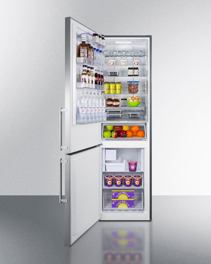 24" Wide Bottom Freezer Refrigerator With Icemaker