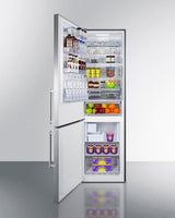 24" Wide Bottom Freezer Refrigerator With Icemaker