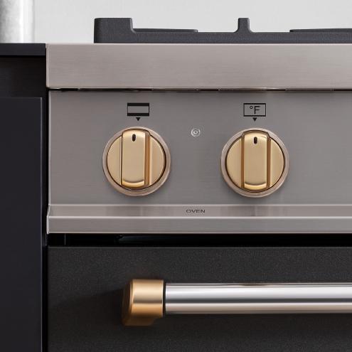 Satin Gold 12 knobs Dual Fuel