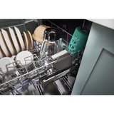 Quiet Dishwasher with Adjustable Upper Rack