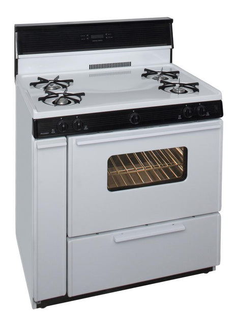 36 in. Freestanding Gas Range in White