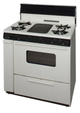 36 in. Freestanding Battery-Generated Spark Ignition Gas Range in Biscuit