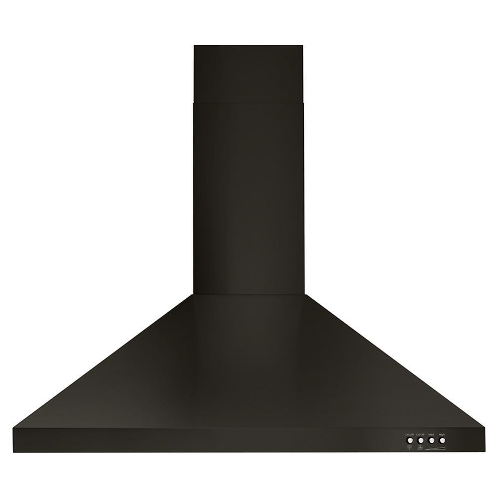 30" Contemporary Black Stainless Wall Mount Range Hood