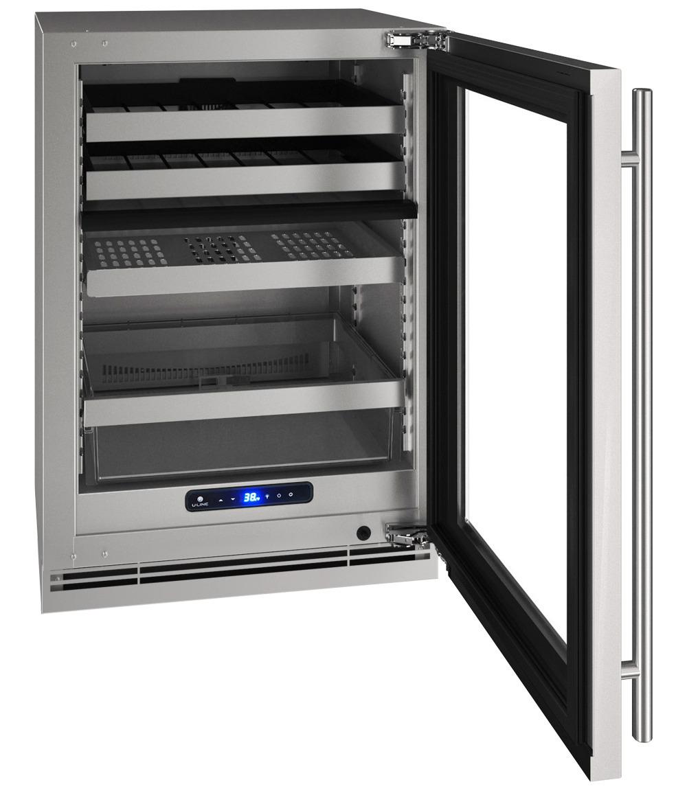 Hbd524 24" Dual-zone Beverage Center With Stainless Frame Finish and Field Reversible Door Swing (115 V/60 Hz)