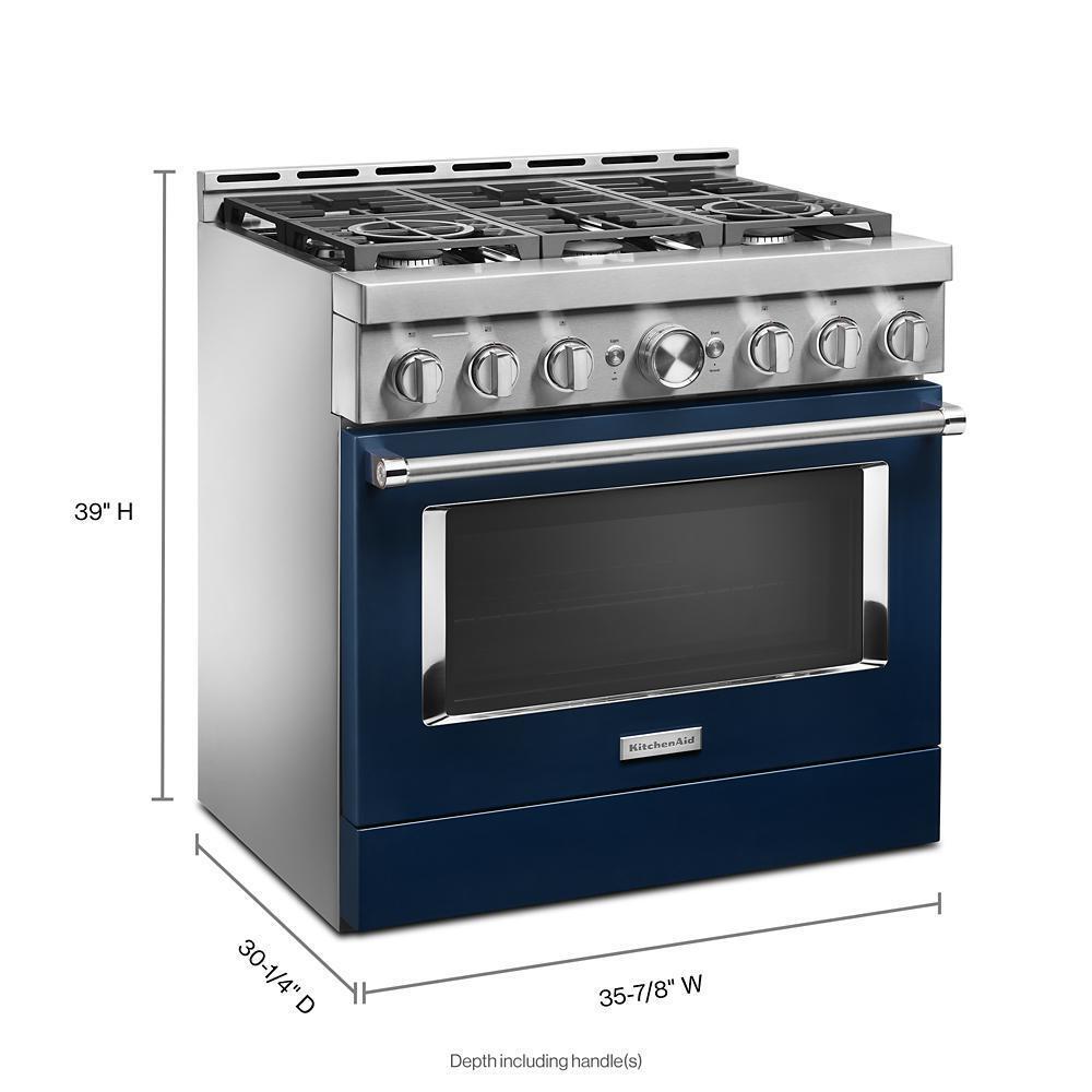 KitchenAid® 36'' Smart Commercial-Style Gas Range with 6 Burners