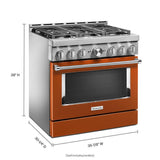 KitchenAid® 36'' Smart Commercial-Style Gas Range with 6 Burners