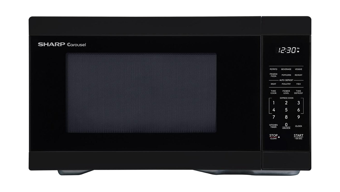 Sharp 1.1 cu. ft. 1000W Black Countertop Microwave Oven