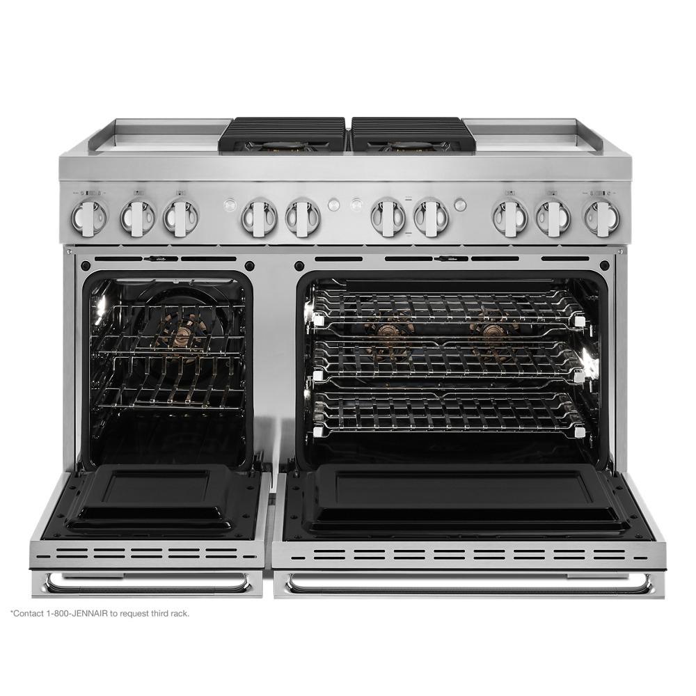 NOIR™ 48" Dual-Fuel Professional Range with Dual Chrome-Infused Griddles