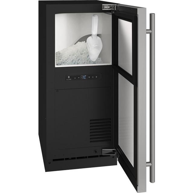 1 Class 15" Nugget Ice Machine With Stainless Solid Finish and Field Reversible Door Swing, Pump Included (115 Volts / 60 Hz)