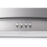 36" Curved Glass Island Mount Range Hood