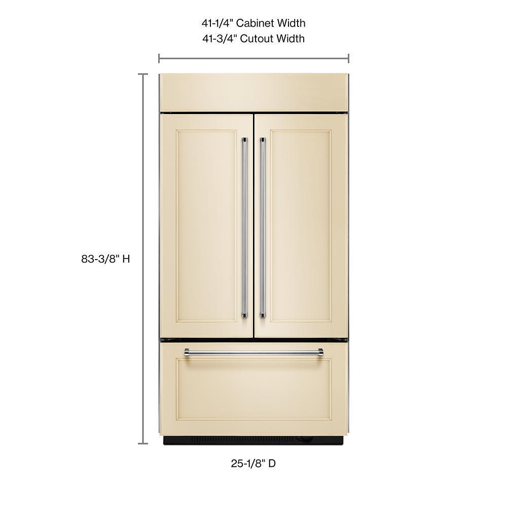 24.2 Cu. Ft. 42" Width Built-In Panel Ready French Door Refrigerator with Platinum Interior Design