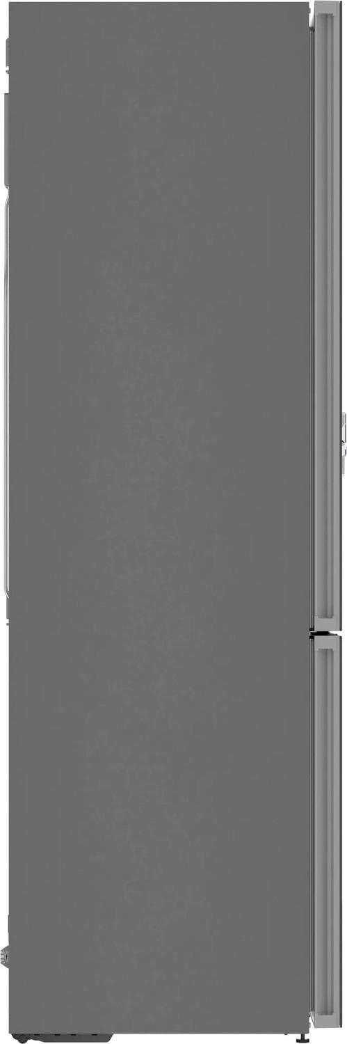 800 Series Free-standing fridge-freezer with freezer at bottom, glass door 24" Black, Total No Frost