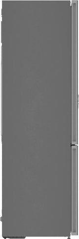 800 Series Free-standing fridge-freezer with freezer at bottom, glass door 24" Black, Total No Frost