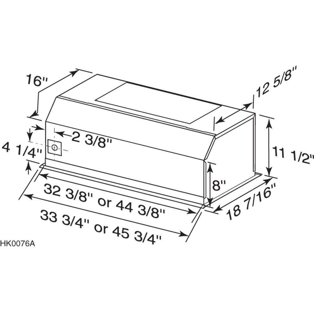 **DISCONTINUED** Broan® 45-Inch Pro-Style Built-In Range Hood Insert