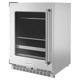 24" Beverage Center with Glass Door and Metal-Front Racks