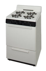 24 in. Freestanding Gas Range in Biscuit