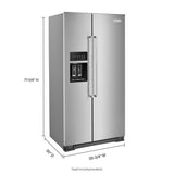 22.6 cu ft. Counter-Depth Side-by-Side Refrigerator with Exterior Ice and Water and PrintShield™ finish