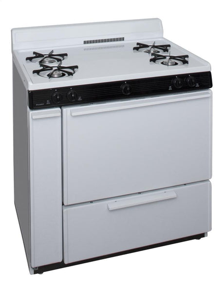 36 in. Freestanding Gas Range in White