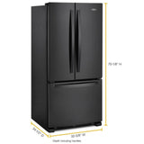 33-inch Wide French Door Refrigerator - 22 cu. ft.