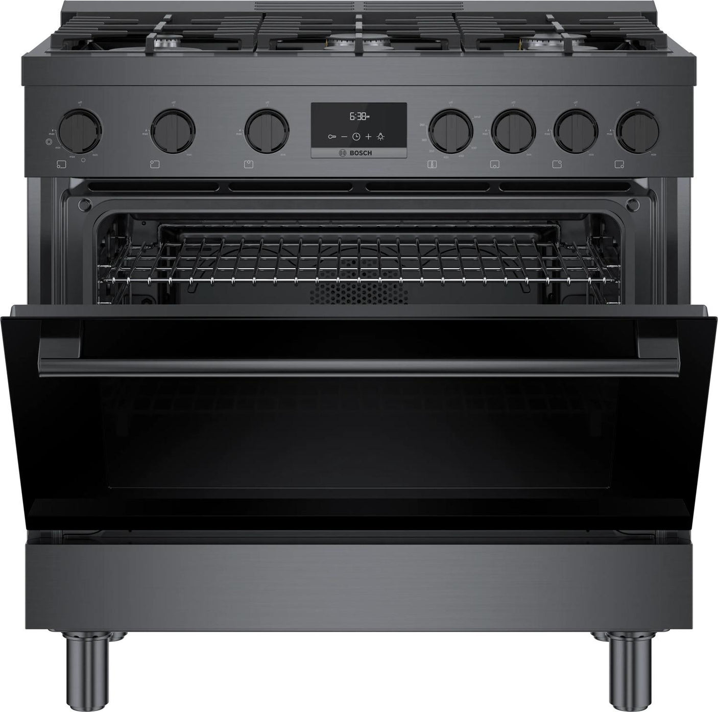 800 Series Gas Freestanding Range 36" Black Stainless Steel