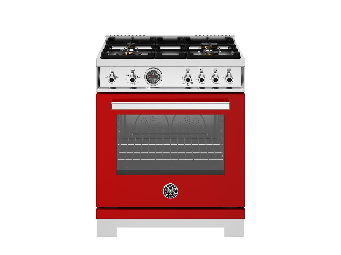 30 inch All Gas Range, 4 Brass Burners Rosso