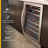 24-inch Wide Undercounter Wine Center with 46-Bottle Wine Storage