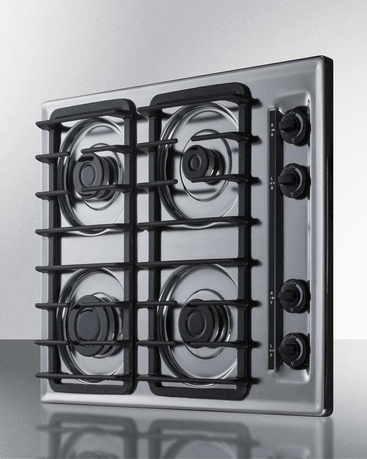 24" Wide 4-burner Gas Cooktop