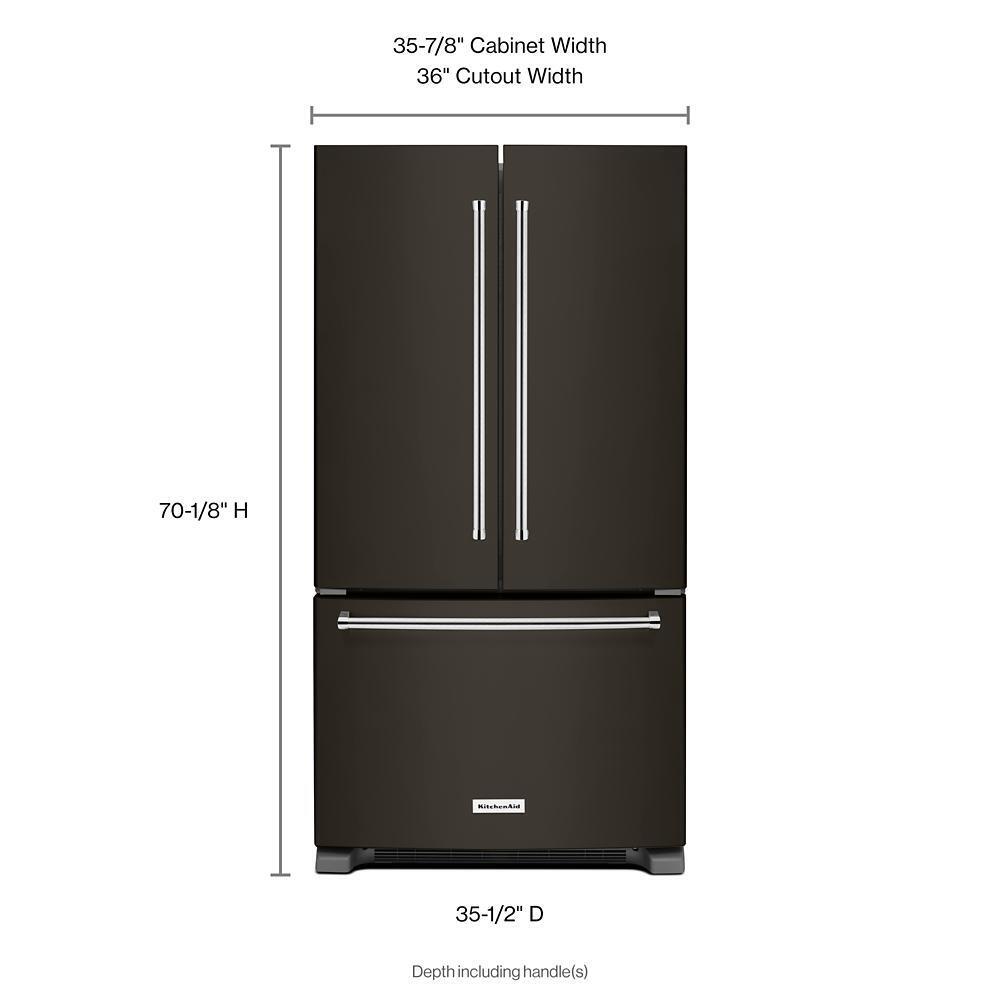 25 Cu. Ft. 36-Width Standard Depth French Door Refrigerator with Interior Dispense and PrintShield™ Finish