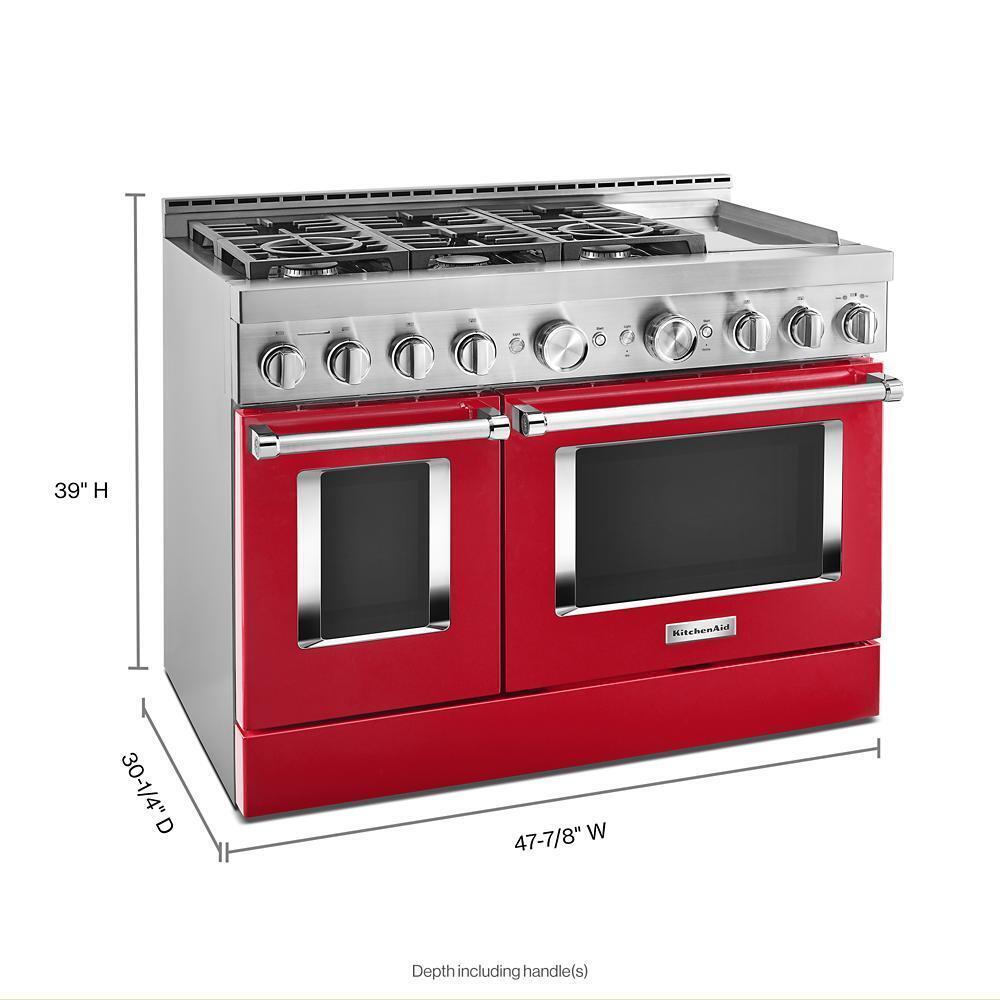 KitchenAid® 48'' Smart Commercial-Style Gas Range with Griddle