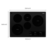 30-inch Electric Ceramic Glass Cooktop with Two Dual Radiant Elements