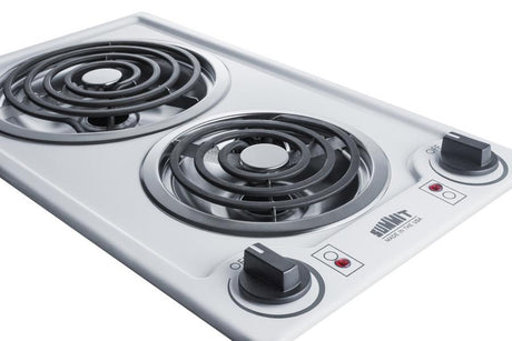 12" Wide 230v 2-burner Coil Cooktop